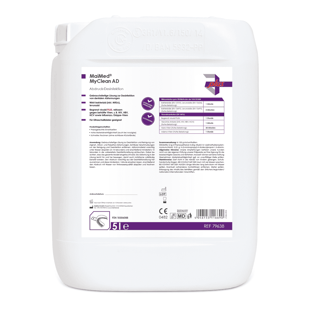 MaiMed-MyClean-AD_Abdruckdesinfektion_5l_79638_RGB MaiMed® MyClean AD Abdruckdesinfektion